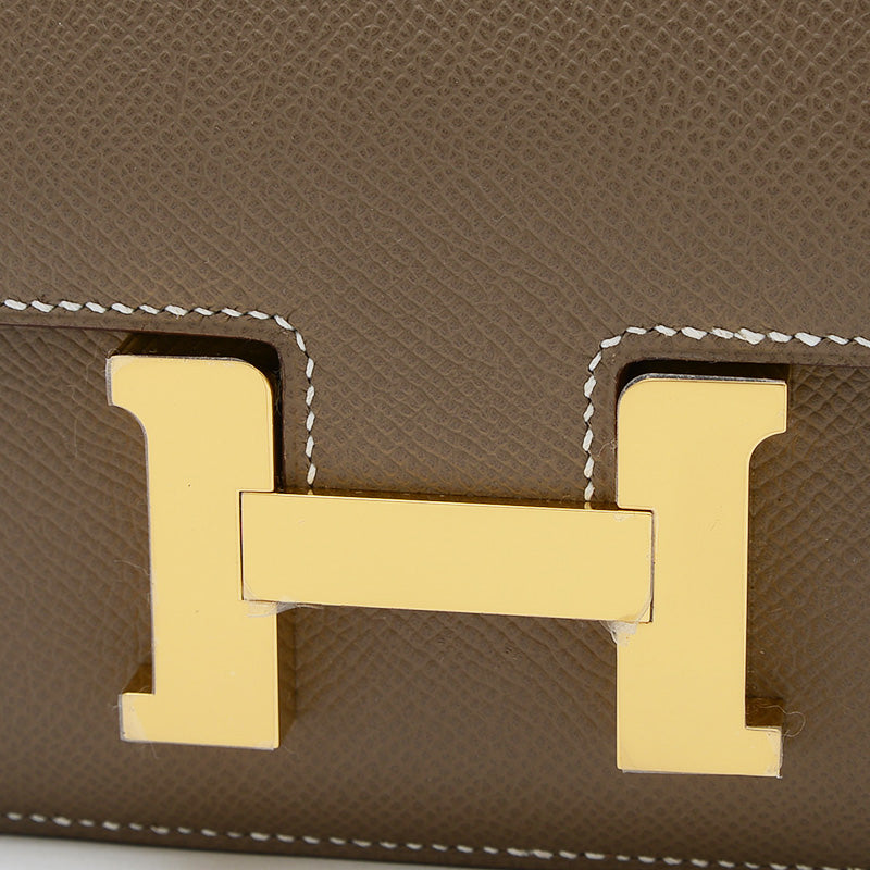 コンスタンスミニ 18 ミロワール エプソン エトゥープ シルバー金具 K刻印 ショルダーバッグ