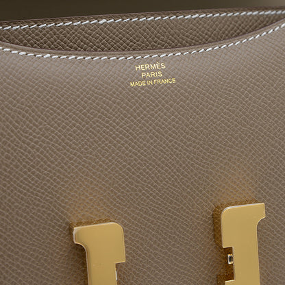 コンスタンスミニ 18 ミロワール エプソン エトゥープ シルバー金具 K刻印 ショルダーバッグ