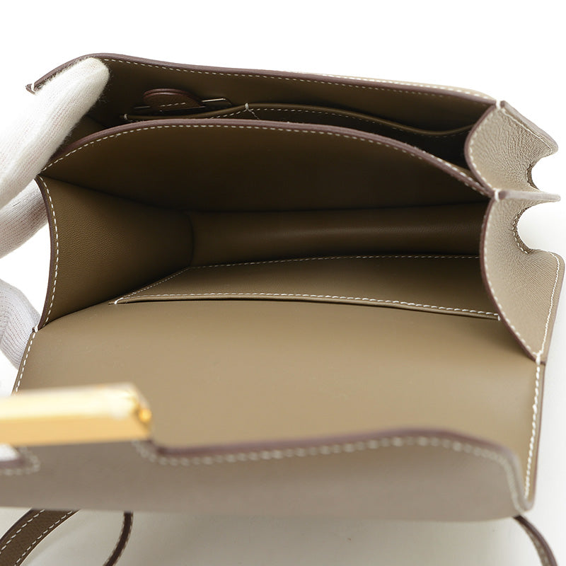 コンスタンスミニ 18 ミロワール エプソン エトゥープ シルバー金具 K刻印 ショルダーバッグ