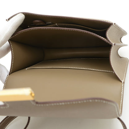 コンスタンスミニ 18 ミロワール エプソン エトゥープ シルバー金具 K刻印 ショルダーバッグ