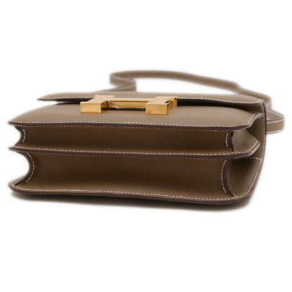 コンスタンスミニ 18 ミロワール エプソン エトゥープ シルバー金具 K刻印 ショルダーバッグ