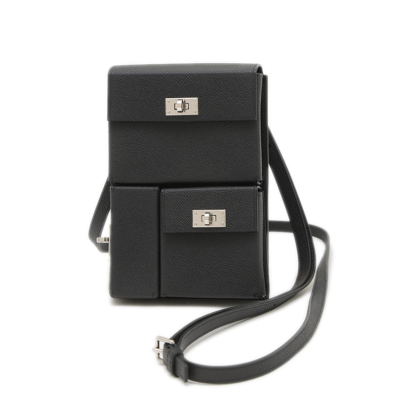 ケリーマルチポケット トゥーゴー エプソン エプソン ブラック シルバー金具 K刻印 ショルダーバッグ