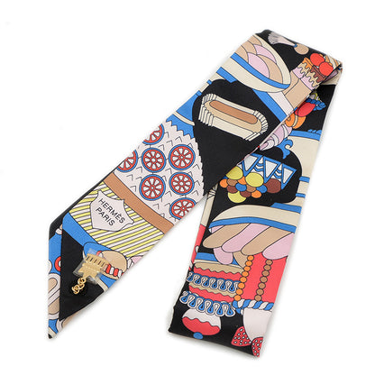 ツイリーチャーム スカーフ パティスリーフランセーズ シルク マルチカラー スカーフ