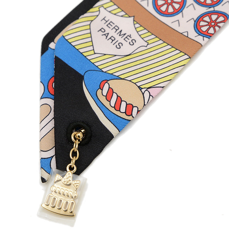 ツイリーチャーム スカーフ パティスリーフランセーズ シルク マルチカラー スカーフ