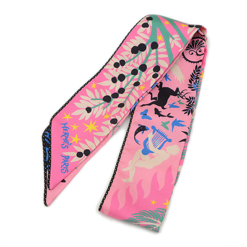 ツイリー バゲット スカーフ オルフェウスの魅力に誘われて ローズ/ブルー/ブラック スカーフ