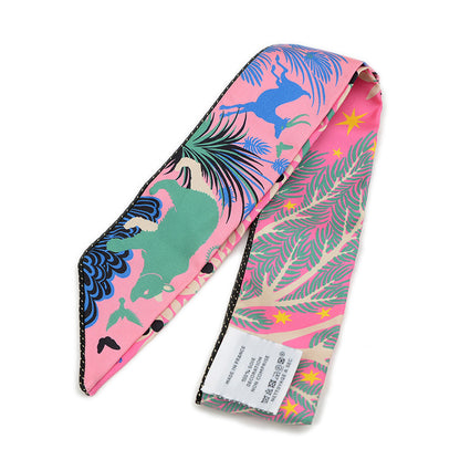 ツイリー バゲット スカーフ オルフェウスの魅力に誘われて ローズ/ブルー/ブラック スカーフ