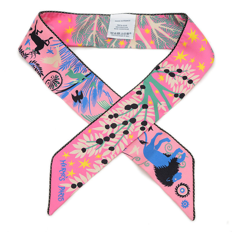 ツイリー バゲット スカーフ オルフェウスの魅力に誘われて ローズ/ブルー/ブラック スカーフ