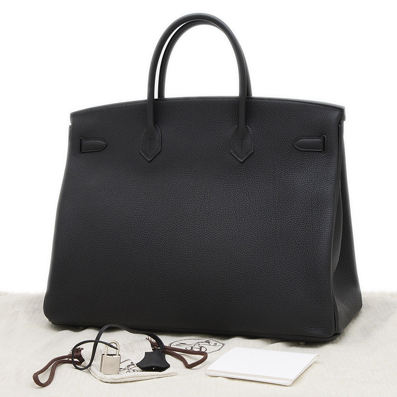 バーキン40 トゴ ブラック シルバー金具 K刻印 ハンドバッグ