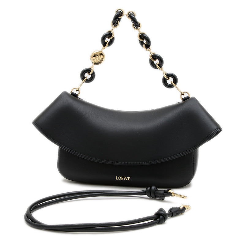 オラ ミディアム 2WAYバッグ スムースカーフレザー ブラック AP22P22X07 ハンドバッグ