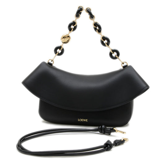 オラ ミディアム 2WAYバッグ スムースカーフレザー ブラック AP22P22X07 ハンドバッグ