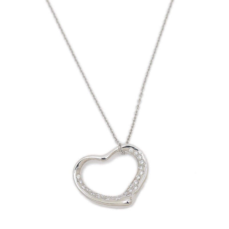 エルサペレッティ オープンハート ペンダント ネックレス Pt950/ダイヤ ネックレス