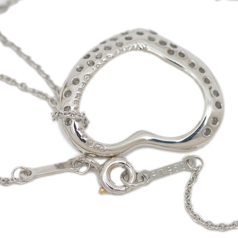 エルサペレッティ オープンハート ペンダント ネックレス Pt950/ダイヤ ネックレス