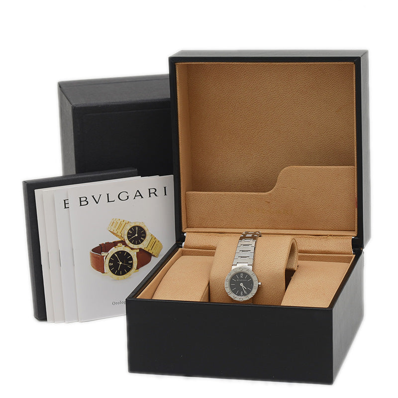 ブルガリブルガリ レディース ブラック文字盤 SS クォーツ BB23SS 腕時計