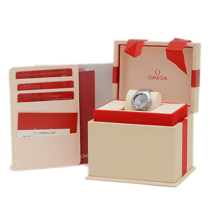 コンステレーション バイオレット文字盤 SS/12Pダイヤ レディース クォーツ 腕時計