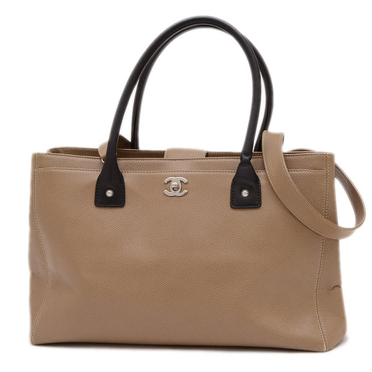 エグゼクティブトート 2WAYバッグ レザー ベージュ シルバー金具 トートバッグ