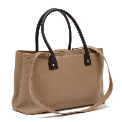 エグゼクティブトート 2WAYバッグ レザー ベージュ シルバー金具 トートバッグ