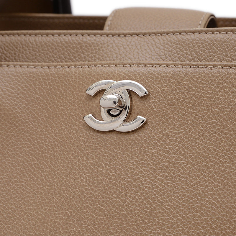 エグゼクティブトート 2WAYバッグ レザー ベージュ シルバー金具 トートバッグ