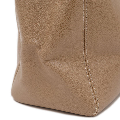 エグゼクティブトート 2WAYバッグ レザー ベージュ シルバー金具 トートバッグ