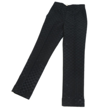 GGキャンバス スラックス コットン混 ブラック #36 664408 パンツ