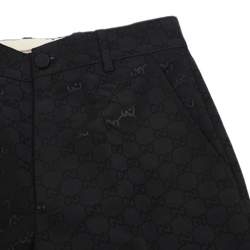 GGキャンバス スラックス コットン混 ブラック #36 664408 パンツ