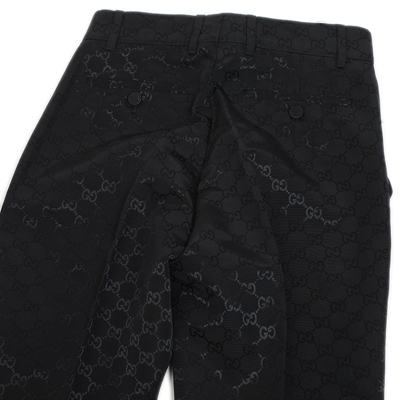 GGキャンバス スラックス コットン混 ブラック #36 664408 パンツ