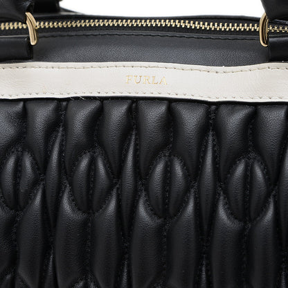 ミニボストンバッグ 2WAY レザー ブラック ハンドバッグ