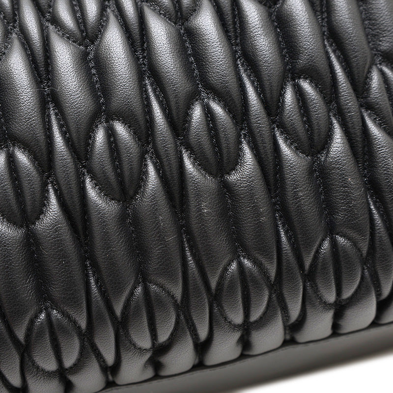 ミニボストンバッグ 2WAY レザー ブラック ハンドバッグ