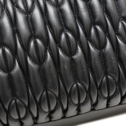 ミニボストンバッグ 2WAY レザー ブラック ハンドバッグ