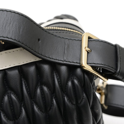 ミニボストンバッグ 2WAY レザー ブラック ハンドバッグ