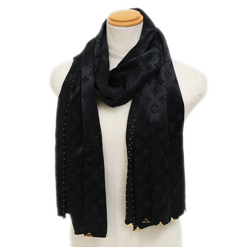 モノグラム ストール シルク ブラック M73025 ストール