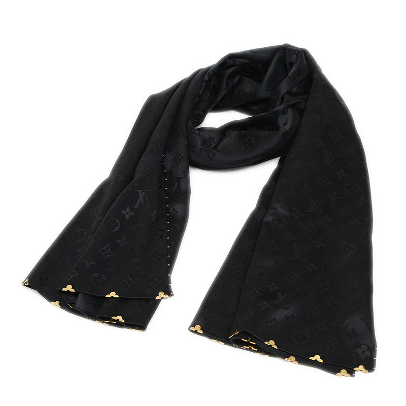 モノグラム ストール シルク ブラック M73025 ストール