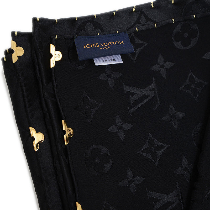 モノグラム ストール シルク ブラック M73025 ストール