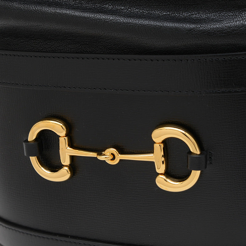 ホースビット バケットバッグ ショルダー レザー ブラック 602118 ショルダーバッグ