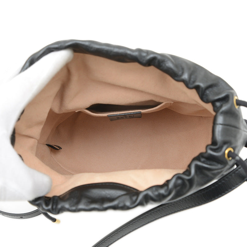 ホースビット バケットバッグ ショルダー レザー ブラック 602118 ショルダーバッグ