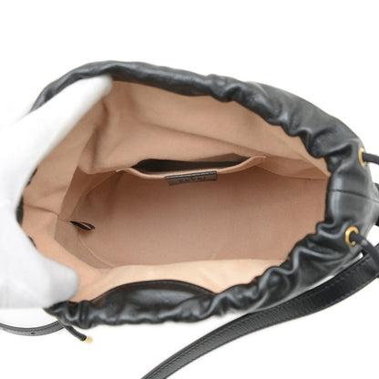 ホースビット バケットバッグ ショルダー レザー ブラック 602118 ショルダーバッグ