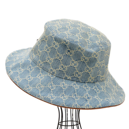 GGデニム バケットハット デニム ブルー　L 836220 ハット