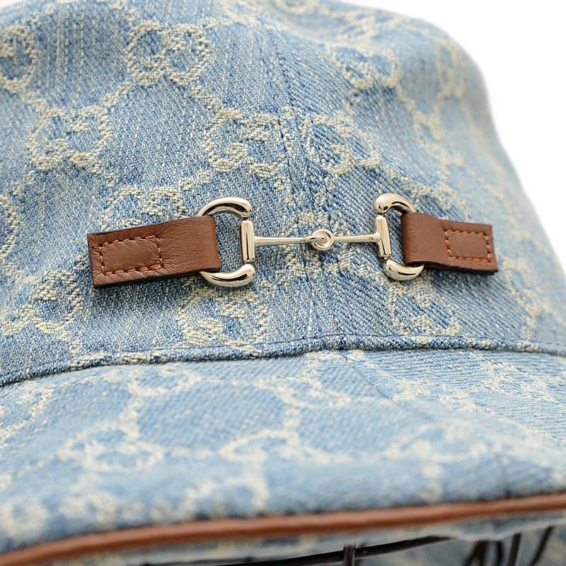 GGデニム バケットハット デニム ブルー　L 836220 ハット