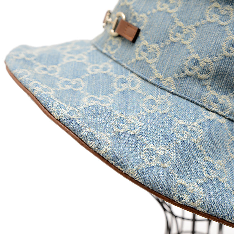 GGデニム バケットハット デニム ブルー　L 836220 ハット