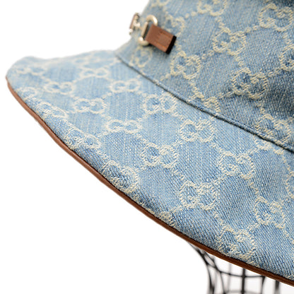 GGデニム バケットハット デニム ブルー　L 836220 ハット