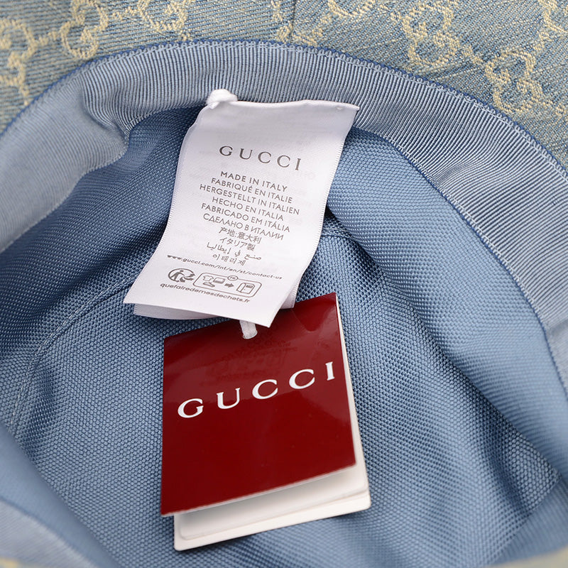 GGデニム バケットハット デニム ブルー　L 836220 ハット