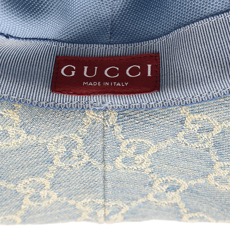 GGデニム バケットハット デニム ブルー　L 836220 ハット