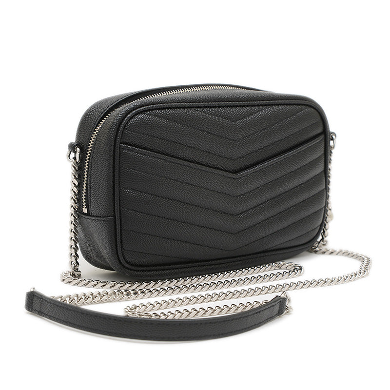 ルー チェーンショルダーバッグ レザー ブラック ゴールド金具 612579 ショルダーバッグ