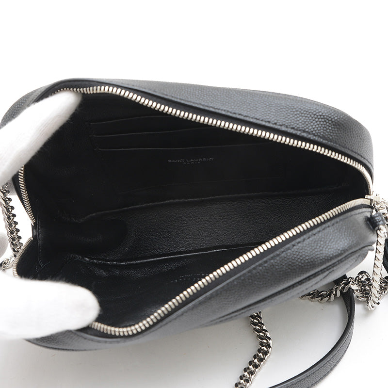 ルー チェーンショルダーバッグ レザー ブラック ゴールド金具 612579 ショルダーバッグ