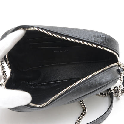 ルー チェーンショルダーバッグ レザー ブラック ゴールド金具 612579 ショルダーバッグ