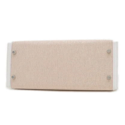 ケリー28 外縫い トワル/スイフト ニューホワイト/エクリュ シルバー金具 W刻印 ハンドバッグ