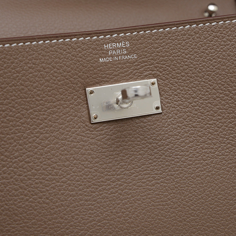 ケリー ロング トゥーゴー エバーカラー エトゥープ シルバー金具 W刻印 長財布