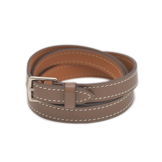 エトリヴィエール スイフト ブレスレット エトゥープ シルバー金具 □O刻印 ブレスレット