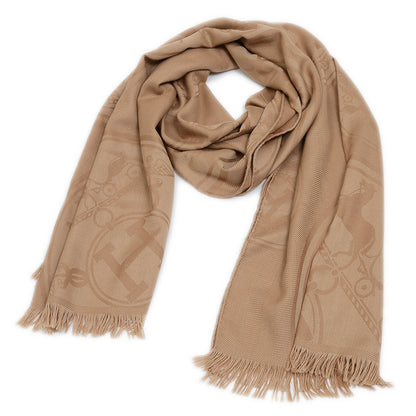 ニューリブリス ストール ショール カシミヤ/シルク ベージュ ストール