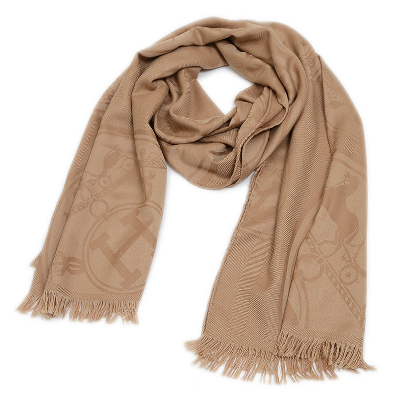 ニューリブリス ストール ショール カシミヤ/シルク ベージュ ストール