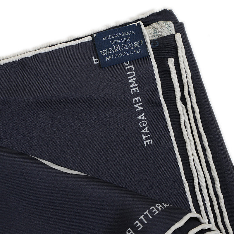 カレ90 いつも一緒 キャバン/アントラシット シルク スカーフ